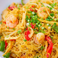 Fideos de arroz Singapur